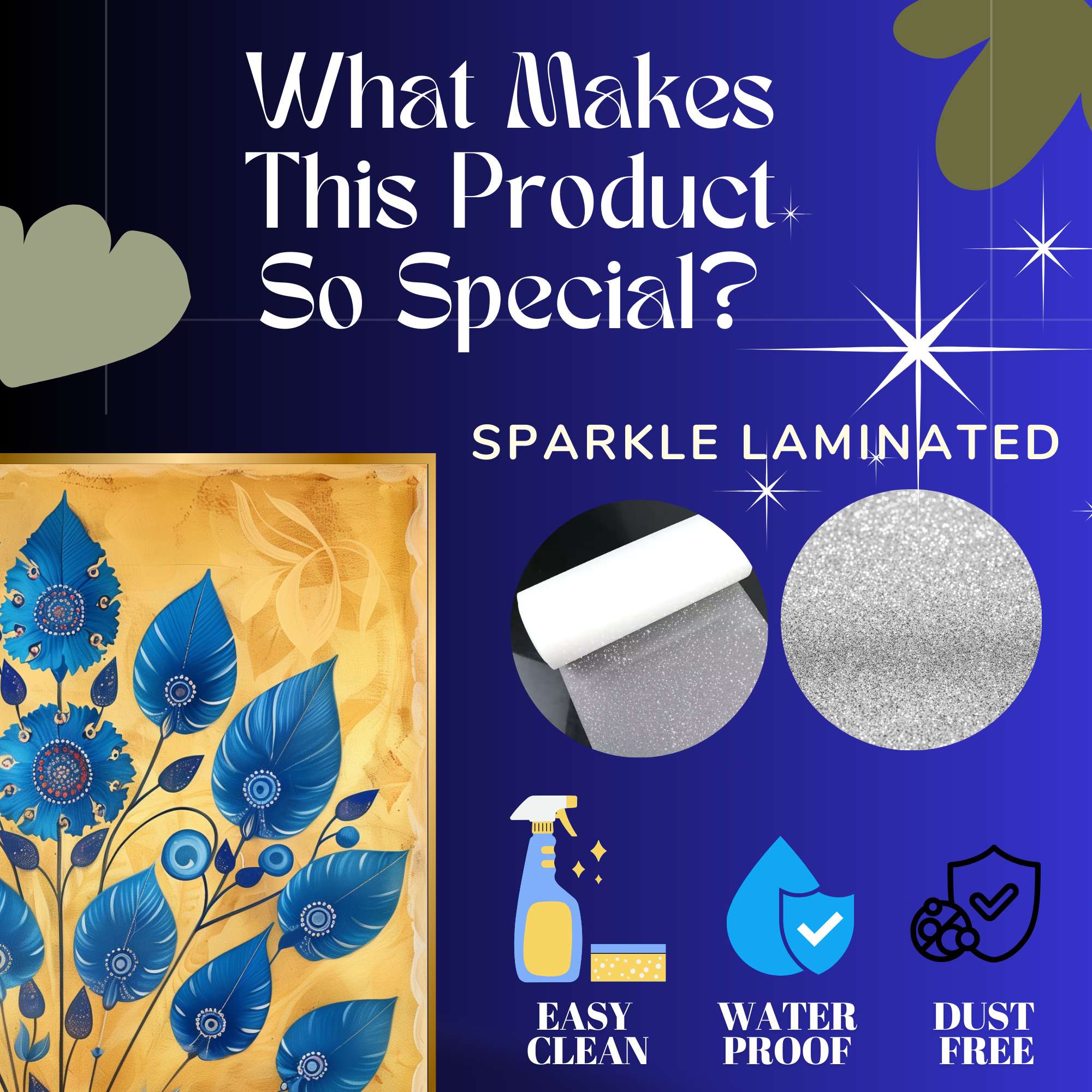 Set of Three Wall Paintings for Wall Dacoration Golden Framed Wall Paintings for Living Room & Bedroom Wall Art for Home Decoration & Office Wall Décor (24x18 inch CH-GD3-10) - Image 3