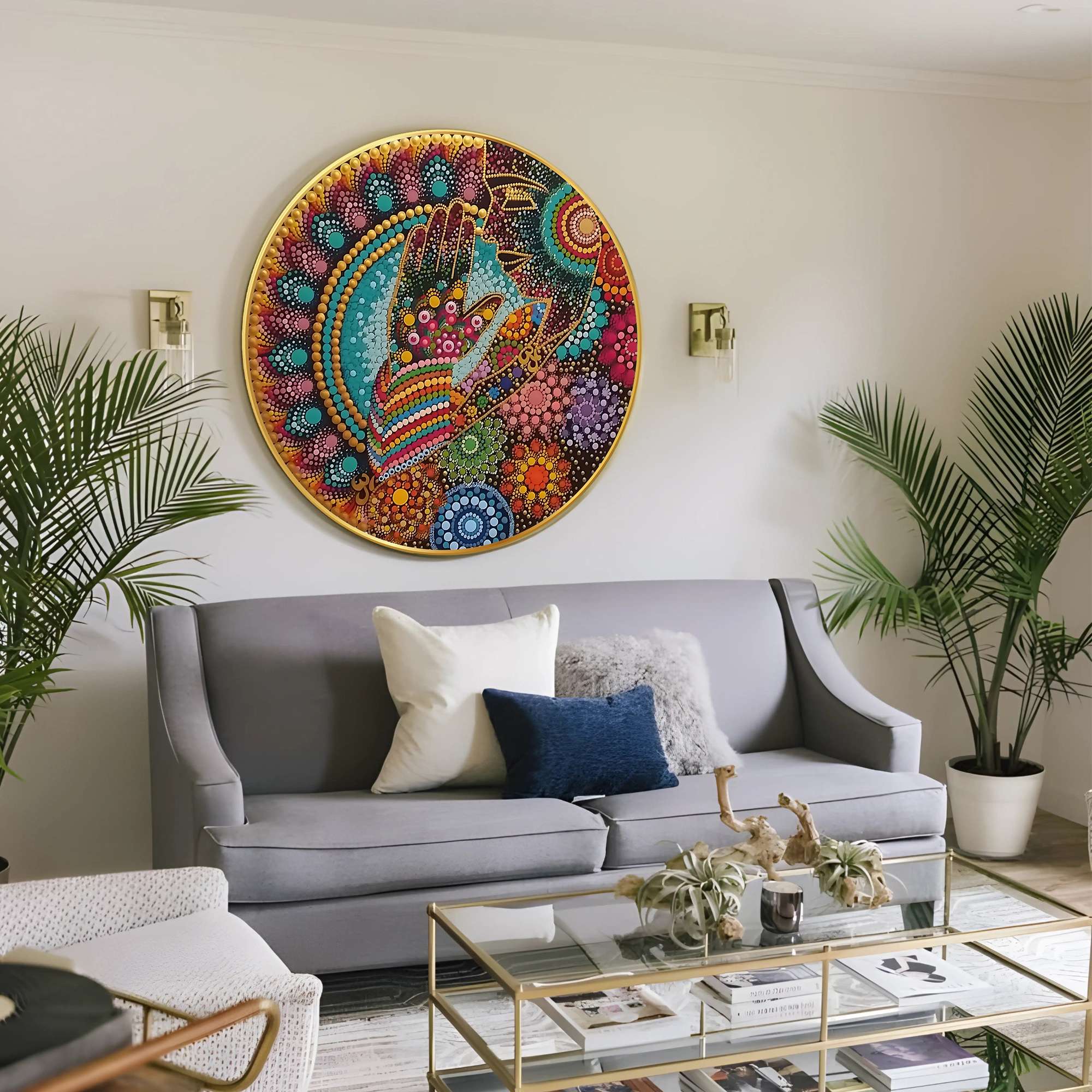 Round Wall Painting - Image 6